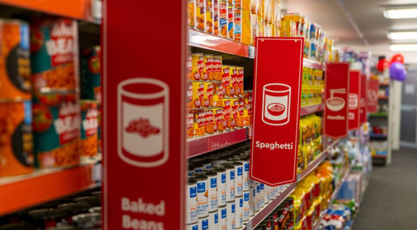 Inside the social Supermarket based in Wellington, an example of what Te Hiku Pātaka may look like when it opens in Kaitaia. Credit: NZ Herald